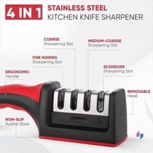 Manual 4-Stage Knife Sharpener with Diamond